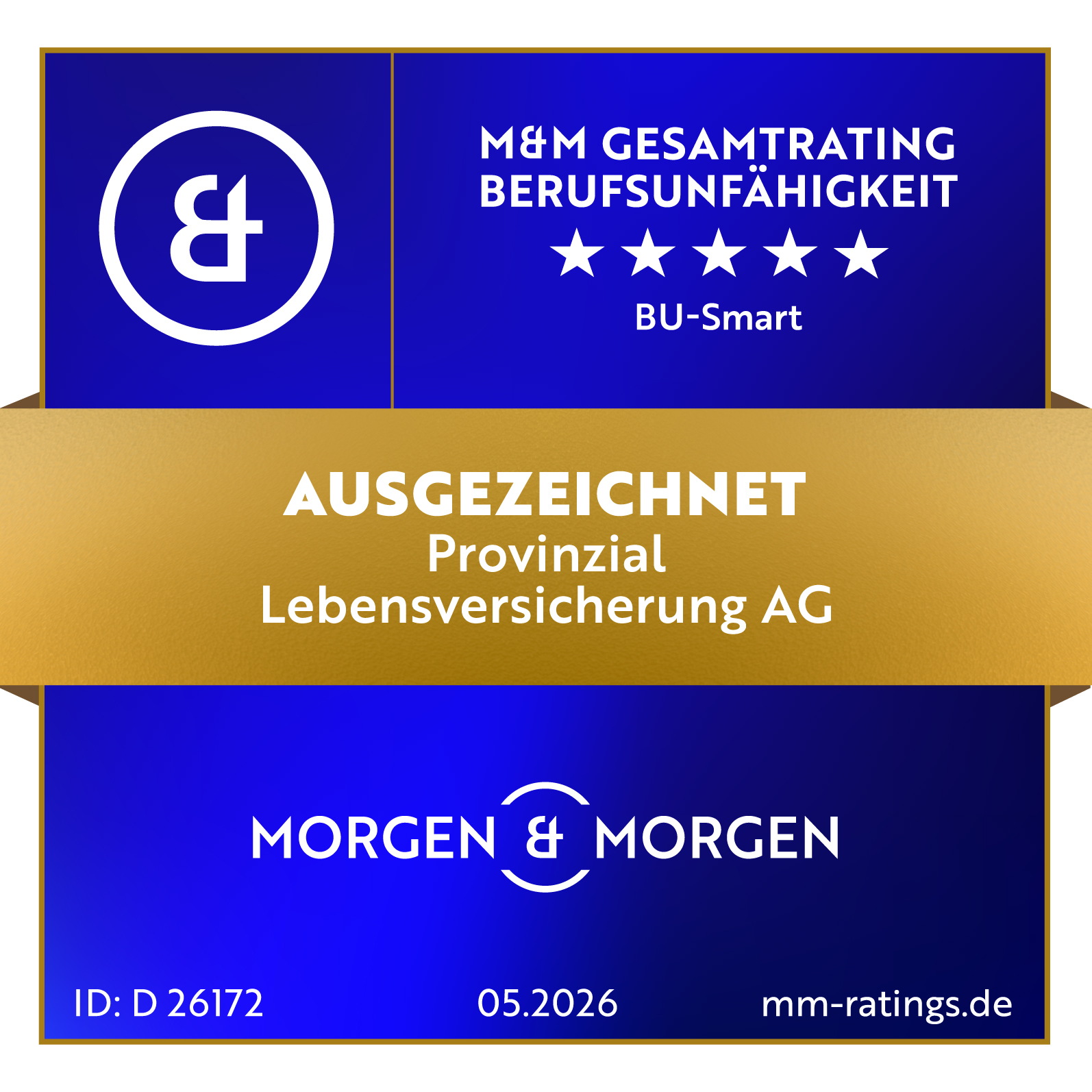 Morgen & Morgen Siegel mit der Note "ausgezeichnet" für die BU Smart