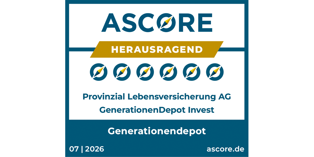 Ascore Siegel "Herausragend" für das GenerationenDepot Invest